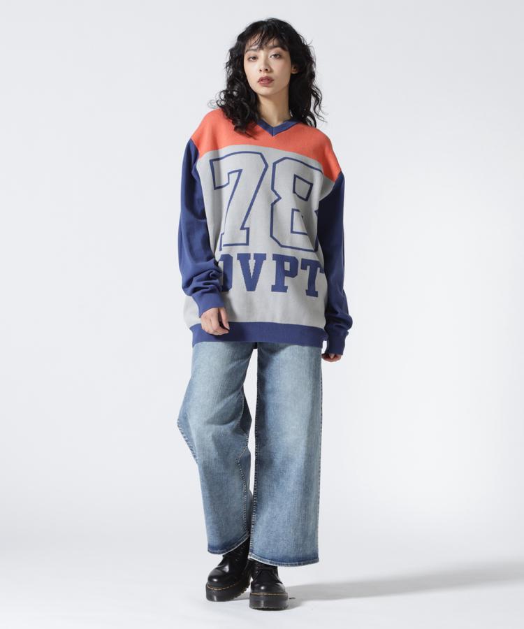 【LHP】overprint/オーバープリント/78 V NECK COTTON KNIT