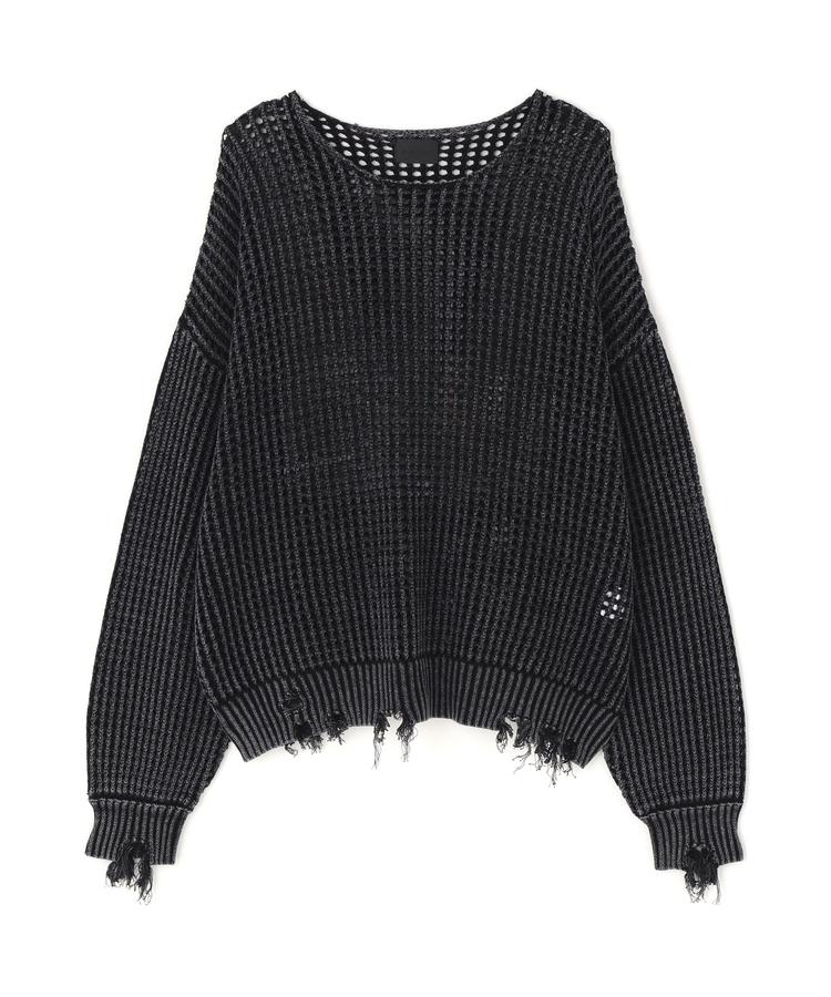 【LHP】DankeSchon/ダンケシェーン/CHEMICAL MESH KNIT CREWNECK