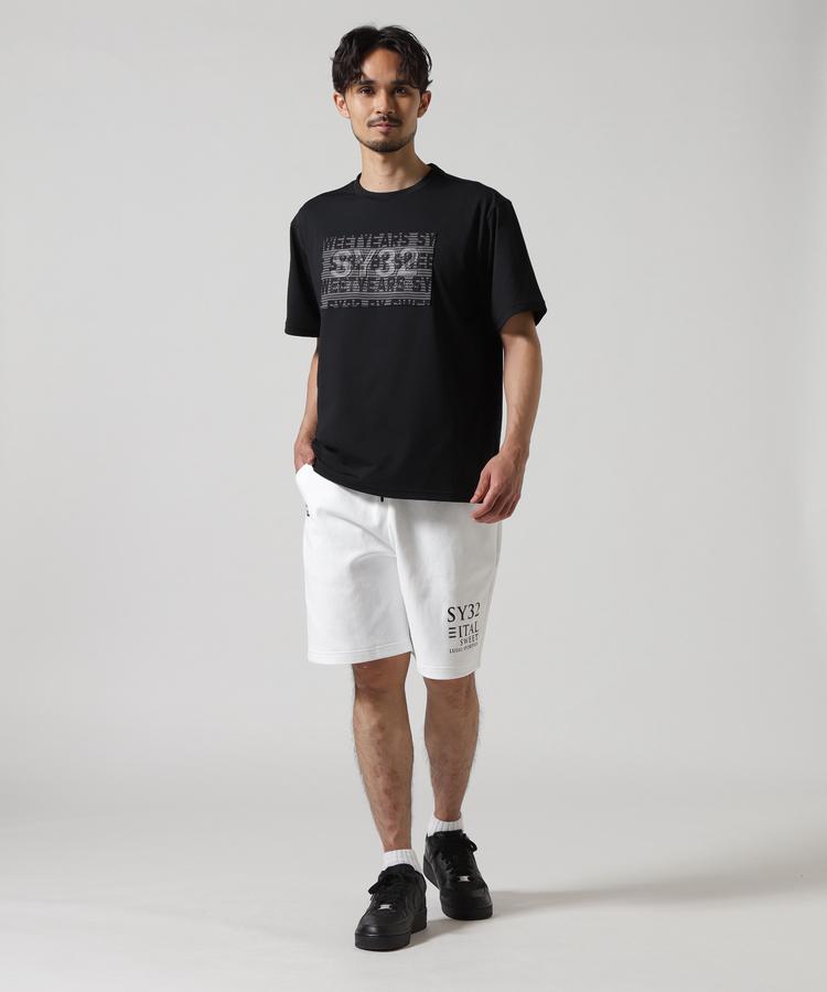 【RoyalFlash】SY32 by SWEET YEARS/エスワイサーティトゥ バイ スィートイヤーズ/JACQUARD EMBOSS LOGO TEE