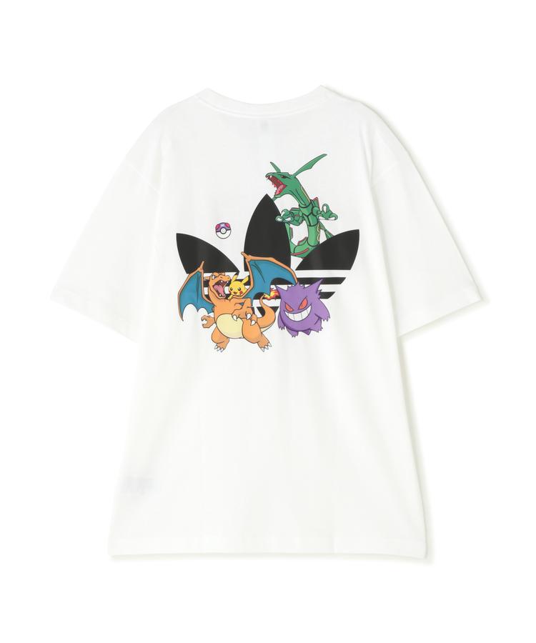 【LHP】 adidas Originals/ アディダス オリジナルス/ POKEMON TEE TOKYO 1ポケモンTシャツ リザードン ピカチュウ ゲンガー レックウザ バックプリント レギュラーフィット 半袖 Tシャツ スポーティー ストリート メンズ レディース ホワイト ブラック 白 黒 正規品