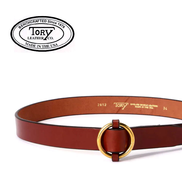 バックルベルト 【B'2nd】【TORY LEATHER/トリーレザー】Strap Belts with Ring Buckle リングバックルベルト メンズ 国内正規品