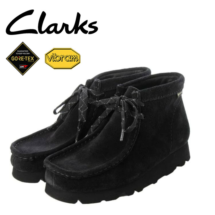 【BEAVER】CLARKS/クラークス WALLABEE BT GTX ワラビーブーツ ゴアテックス 国内正規品 黒 ブラック レディース 23cm 22.5cm 23.5cm 防水