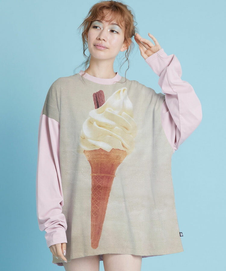 LHPLittleSunnyBite/ȥ륵ˡХ/luke stephenson x LSB Ice cream long tee/T