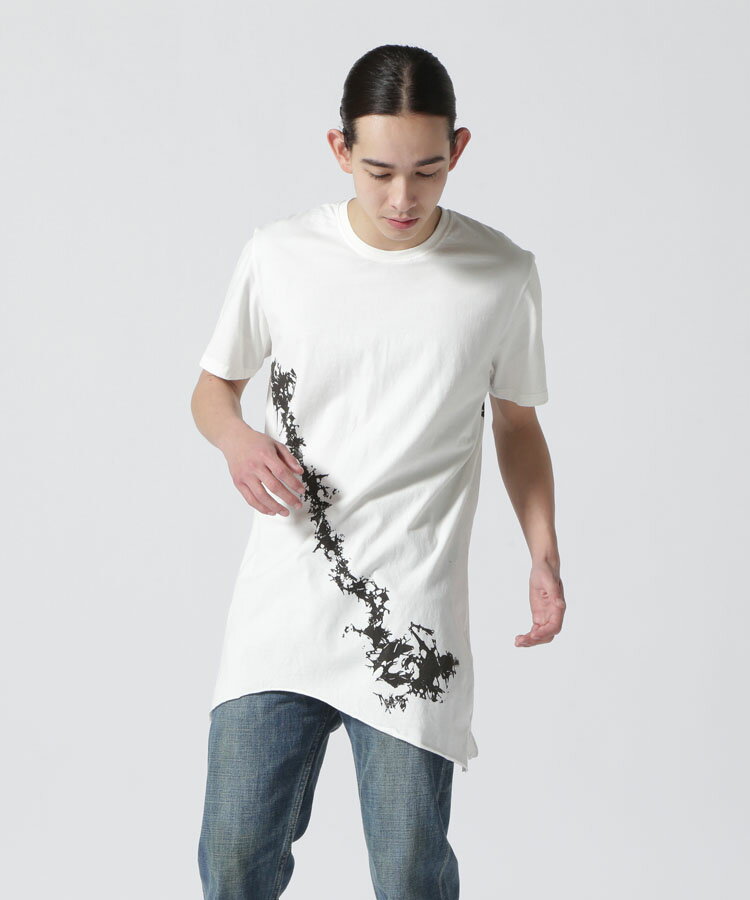 【RoyalFlash】KMRii/ケムリ/Splash Cut 03/SS メンズ 半袖 Tシャツ