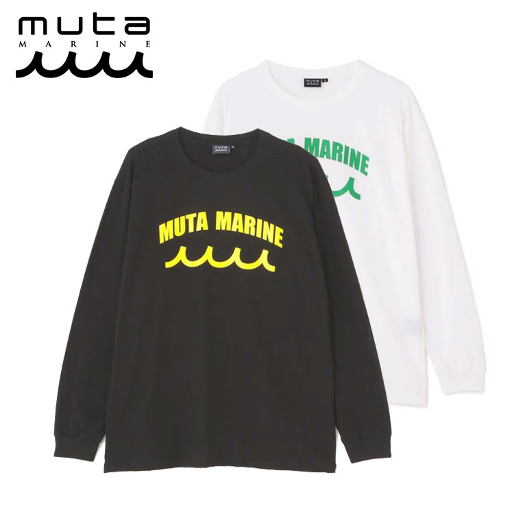 【RoyalFlash】muta MARINE/ムータ マリン/別注 ACANTHUSコラボカレッジロゴLS Tシャツ 国内正規品 メンズ