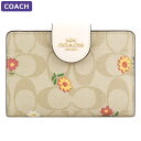 コーチ 財布（レディース） コーチ COACH 財布 二つ折り財布 CH480 IMOT4 シグネチャー 花柄 アウトレット レディース ウォレット 新作 有料ラッピング可