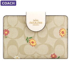 コーチ COACH 財布 二つ折り財布 CH480 IMOT4 シグネチャー 花柄 アウトレット レディース ウォレット 新作 有料ラッピング可