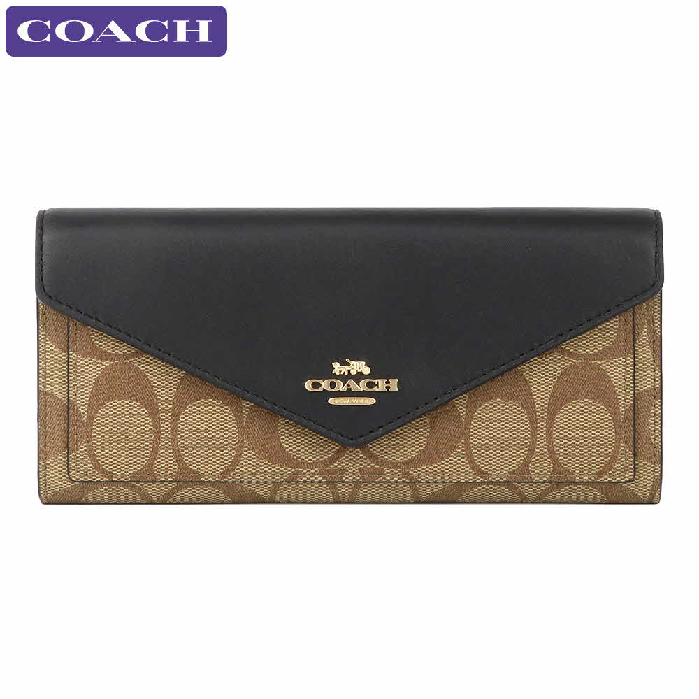 【ポイント10倍】コーチ COACH 財布 長財布 3034 IMCBI シグネチャー アウトレット レディース ウォレット 新作 ギフト プレゼント 有料ラッピング可能