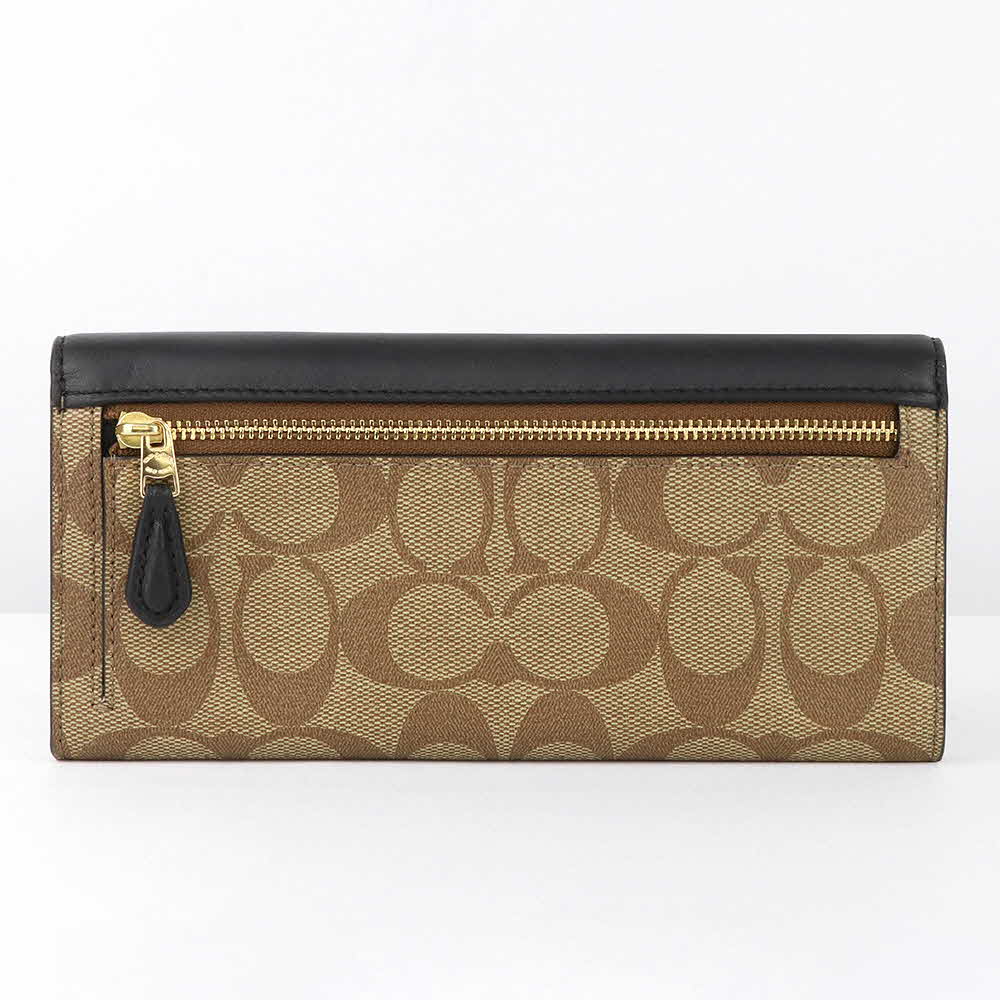 【ポイント10倍】コーチ COACH 財布 長財布 3034 IMCBI シグネチャー アウトレット レディース ウォレット 新作 ギフト プレゼント 有料ラッピング可能