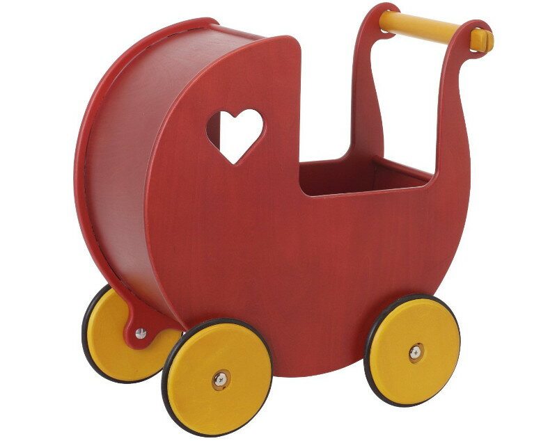 ムーバー うばぐるま Moover Wooden Dolls Pram レッド