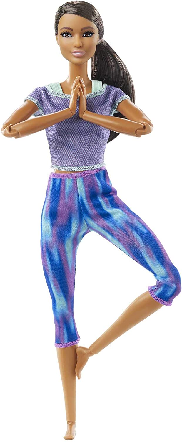 Barbie バービー メイドトゥムーブ ヨガをする人形 22の柔軟な関節 アスレジャーウェア GXF06
