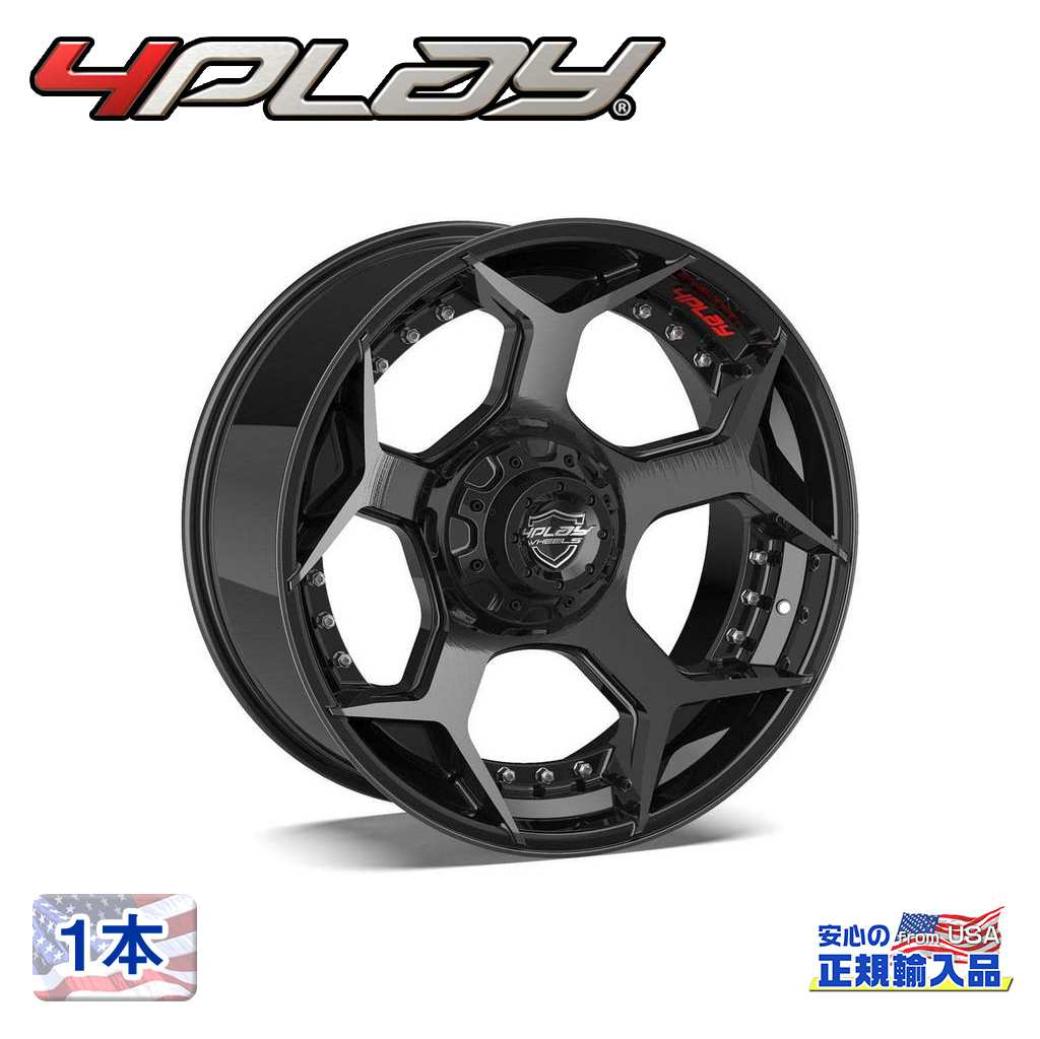 【4PLAYWHEELS(4プレイ)正規品】20インチアルミホイール 1本Gen2/4P50 20×10 6H139.7 -18 CB106ブラッ..