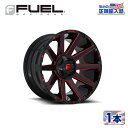 【FUEL OFFROAD (フューエルオフロード) 正規代理店】20インチアルミホイール 1本D643 CONTRA コントラ20×10 6H135/139.7 -19 CB106.1GLOSS BLACK RED TINTED CLEAR 汎用/D64320009846(2)