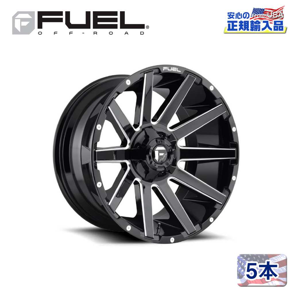 樂天商城 - 【FUEL OFFROAD (フューエルオフロード) 正規代理店】26インチアルミホイール 5本セットD615 CONTRA コントラ26×12 6H135/139.7 -44 CB106.1グロスブラックミルド 汎用/D61526209847