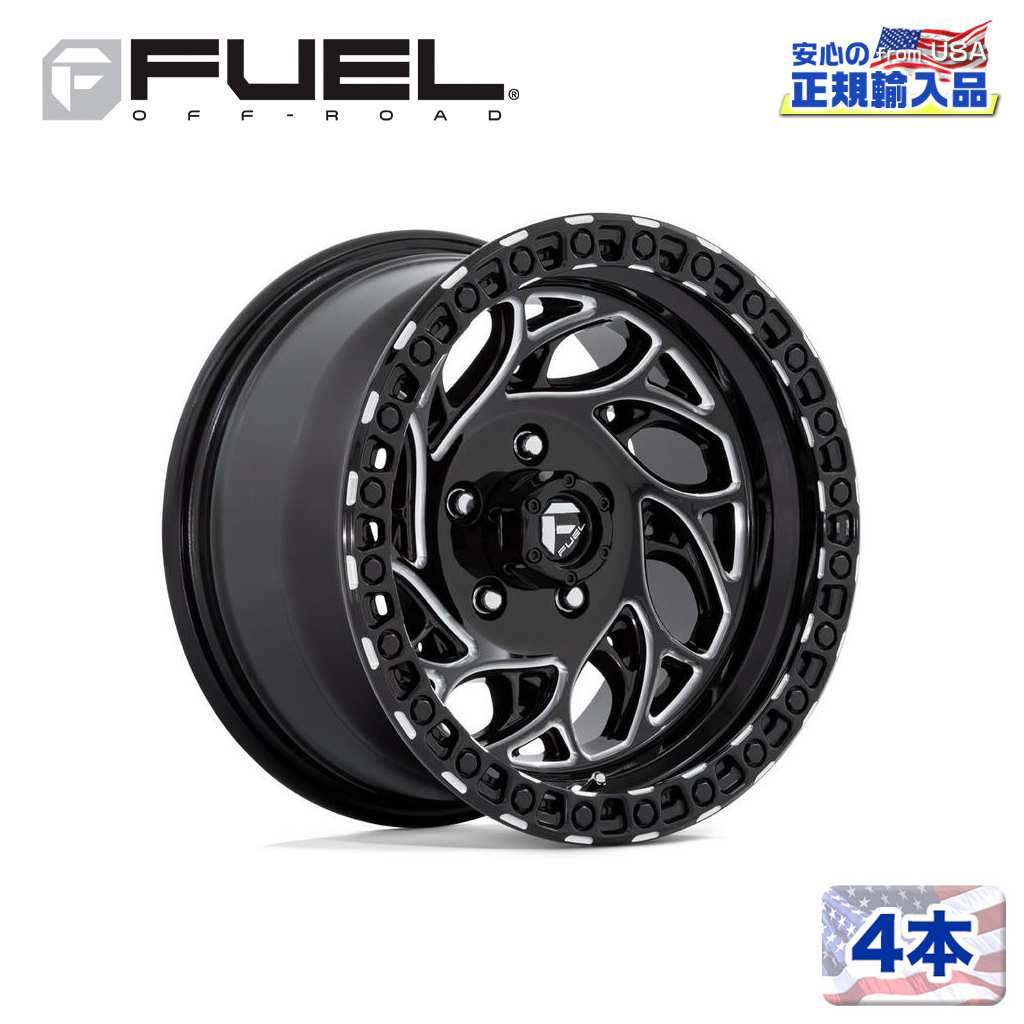 17インチホイール 4本セットD840 RUNNER OR 17×9 5H 127 -12 CB71.5GLOSS BLACK MILLED(グロスブラックミルド)汎用/D84017907545