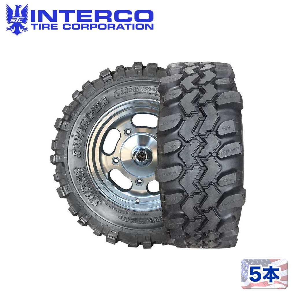 17インチタイヤ 5本Super Swamper スーパースワンパー LTB34×10.5/17LT ブラックレター バイアス