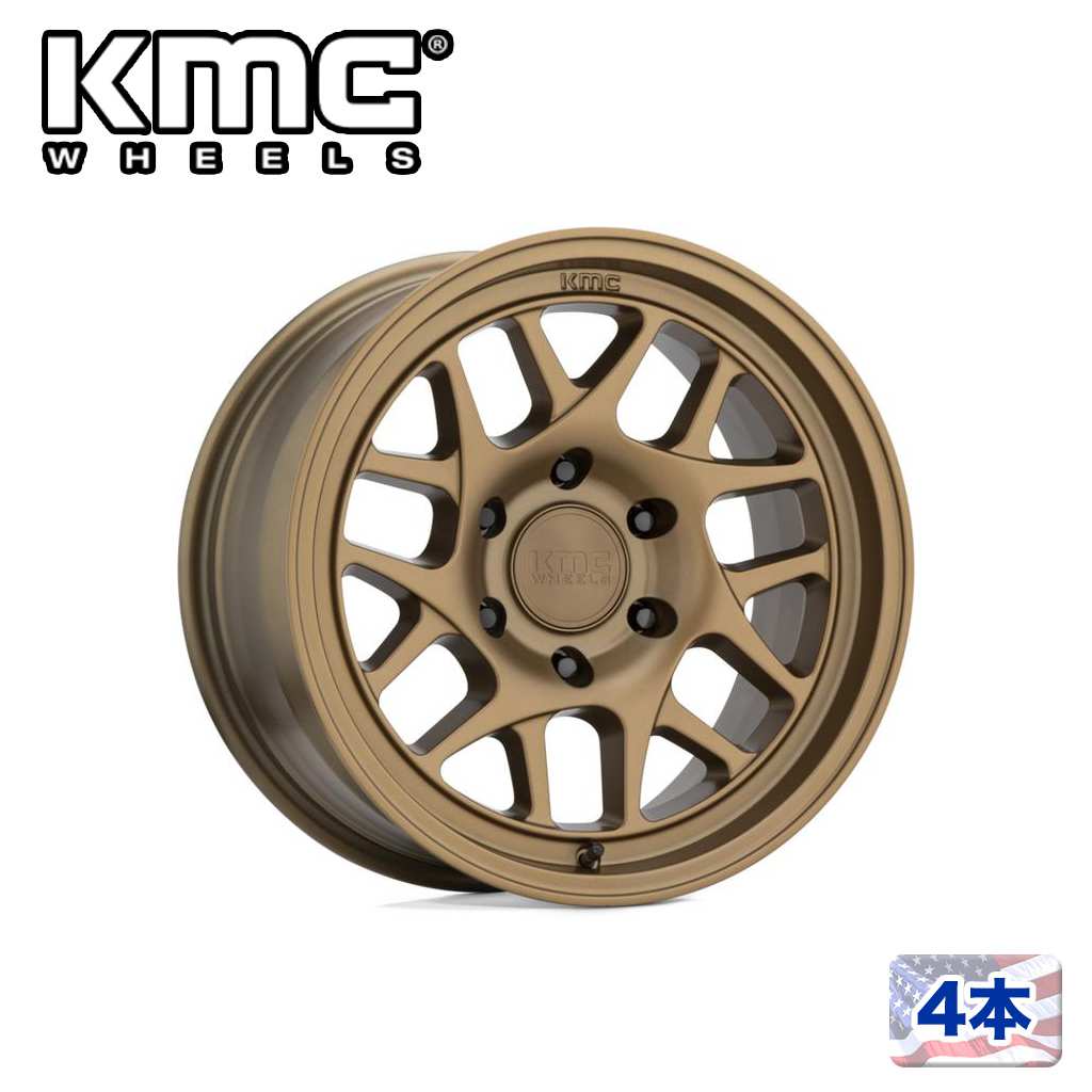 【KMC（ケーエムシー）日本販売代理店】17インチアルミホイール 4本汎用 KM717 BULLY OL MATTE BRONZE1..