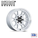 【KMC(ケーエムシー)日本販売代理店】17インチアルミホイール4本KM729 RANGE17×8.5J 6H 139.7 -10 CB106.1GLOSS SILVER W/ MACHINED FACE 汎用(2)