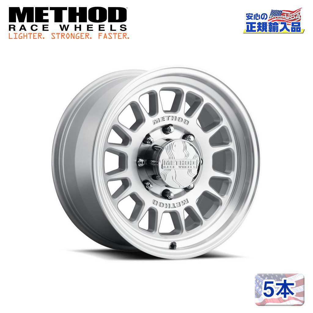 【Method Race Wheels 正規品】18インチアルミホイール 5本MR318 マシンド/クリアコート18×9J 8H 170 +..