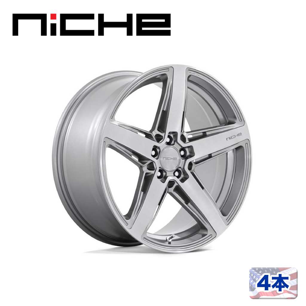 【NICHE（ニッチェ）日本総代理店】18インチアルミホイール 4本汎用 M270 TERAMO アンスラサイトブラッシュフェイスティントクリア18×8J 5H 108 +40 CB72.56
