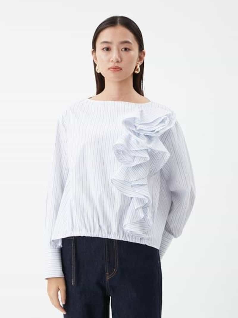 【SALE／50%OFF】フラワーモチーフブラウス Mila Owen ミラオーウェン トップス シャツ・ブラウス イエロー ホワイト【RBA_E】【送料無料】[Rakuten Fashion] usagi-online-10062791 USAGISTORE USAGIONLINE公式ストア サンプル画像3