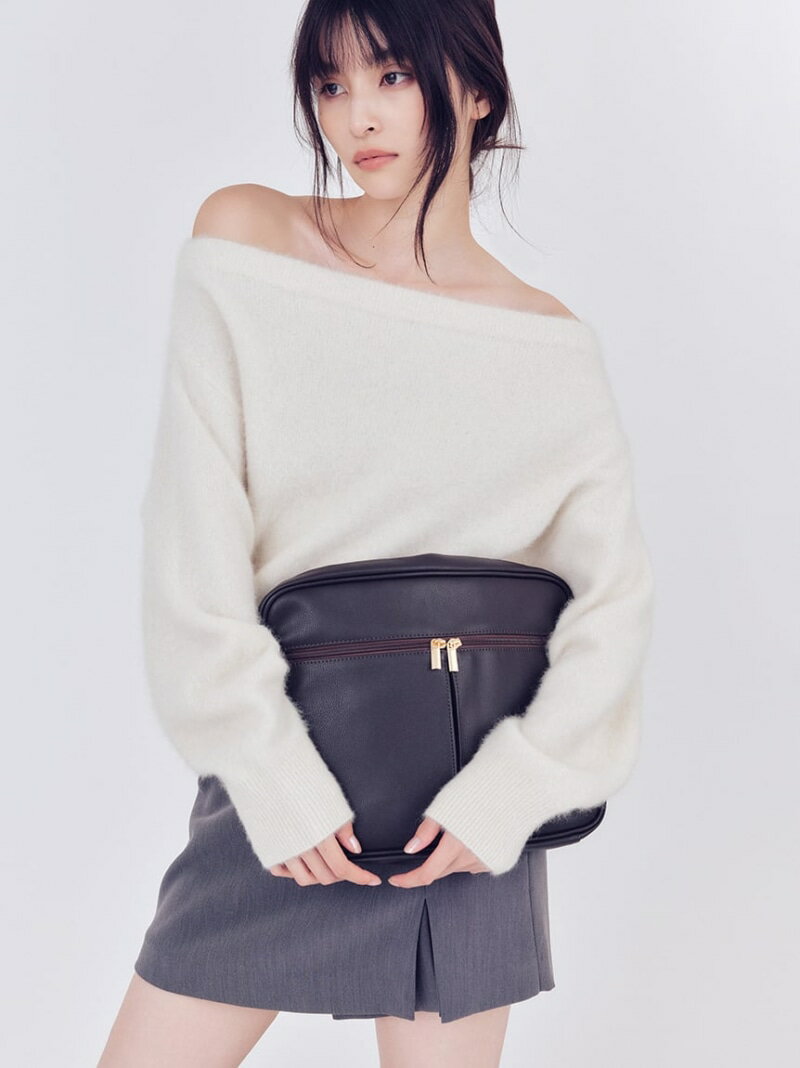 フォックスカシミアオフショルニットトップス FRAY I.D フレイ アイディー トップス ニット グレー ピンク【送料無料】[Rakuten Fashion]