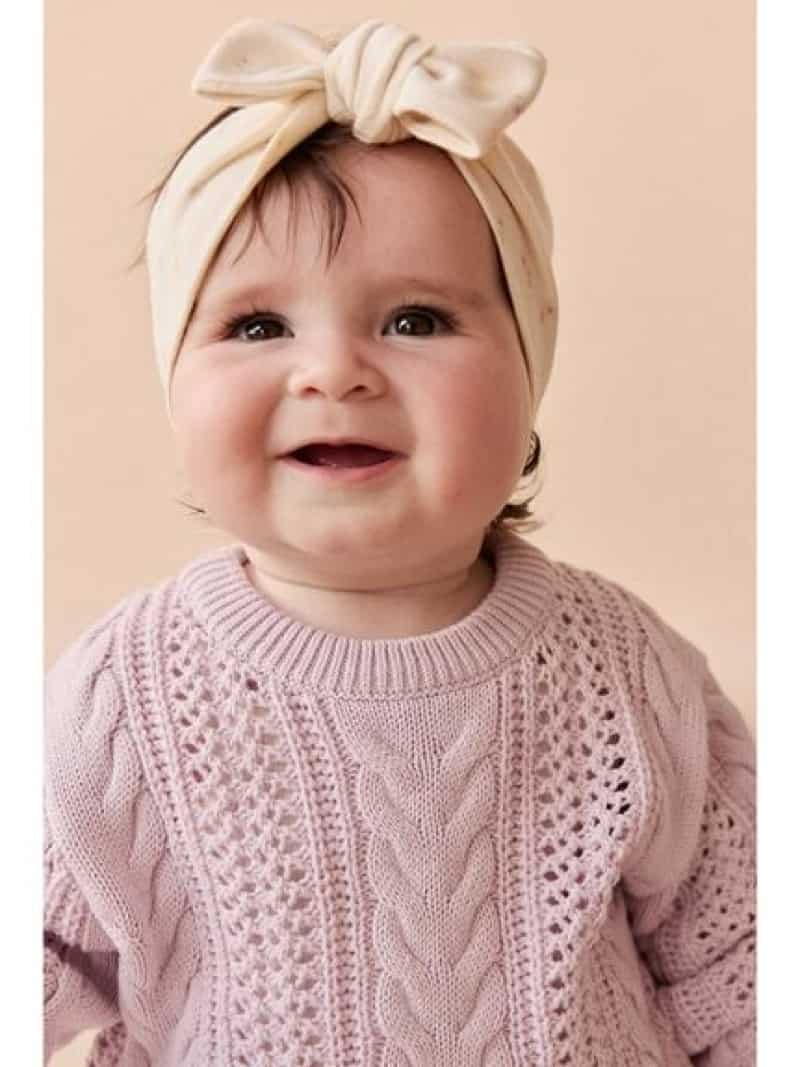 ヘアバンドBriella Whisper/オーガニックコットン JAMIE KAY ジェイミーケイ マタニティウェア・ベビー用品 その他のベビーグッズ ホワイト[Rakuten Fashion] 3