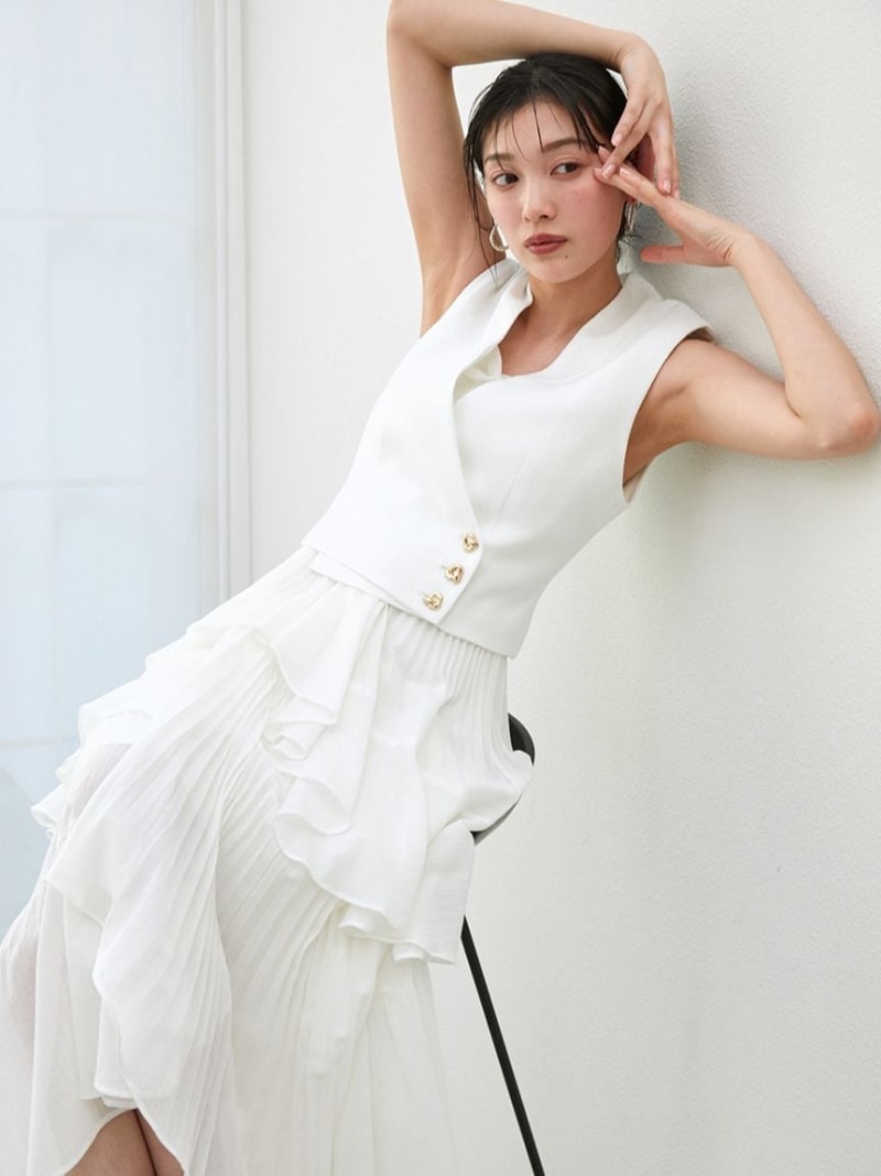 ǥ󥸥 SNIDEL ʥǥ ȥåץ ٥ȡ ԥ 졼 ۥ磻ȡͽ*̵[Rakuten Fash...