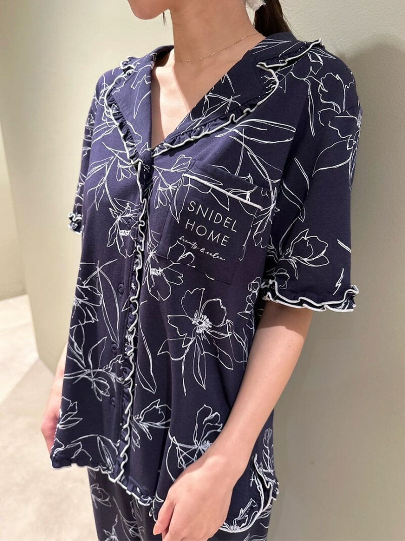 【Moispro】開襟シャツ SNIDEL HOME スナイデルホーム トップス シャツ・ブラウス ネイビー【送料無料】[Rakuten Fashion]