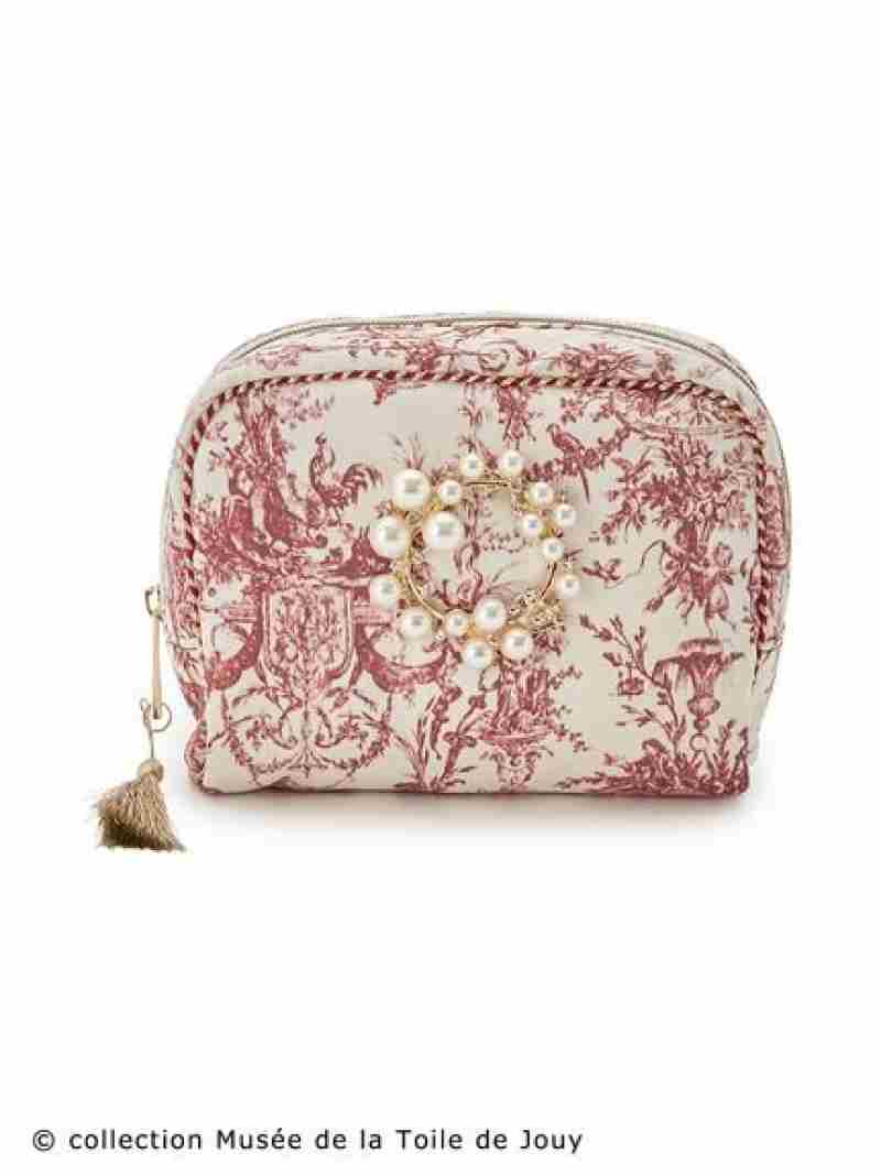 【Musee de la Toile de Jouy】ビジューポーチ SNIDEL HOME スナイデルホーム 財布・ポーチ・ケース ポーチ ホワイト ベージュ ネイビー【送料無料】[Rakuten Fashion]のサムネイル