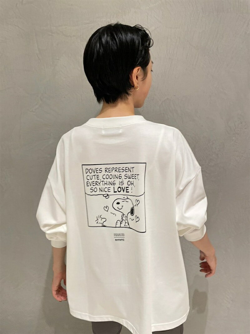 PeanutsロングスリーブTシャツ emmi エミ トップス カットソー・Tシャツ ホワイト グレー ブルー【送料無料】[Rakuten Fashion]