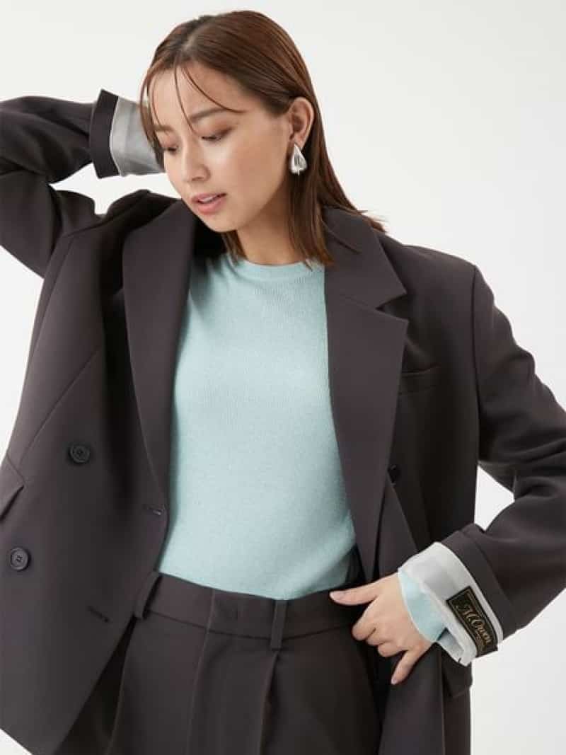 【セットアップ対応】ターンバックダブルブレストジャケット Mila Owen ミラオーウェン ジャケット・アウター その他のジャケット・アウター【送料無料】[Rakuten Fashion]