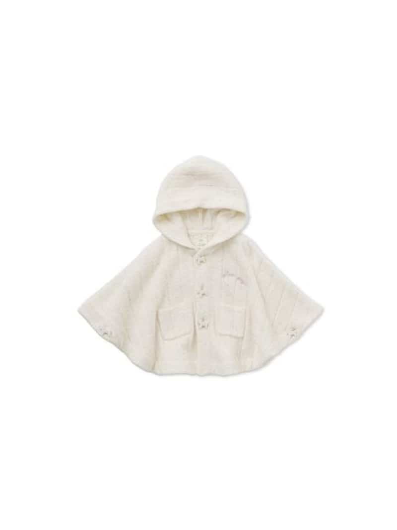 【SALE／20%OFF】【BABY】スムーズィーリブポンチョ gelato pique ジェラートピケ トップス パーカー・フーディー ホワイト ブルー【RBA_E】【送料無料】[Rakuten Fashion]