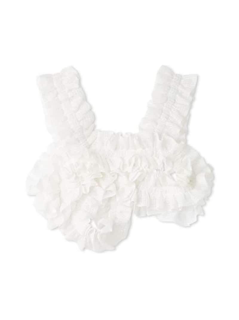 ギャザー3wayビスチェ emmi エミ トップス シャツ・ブラウス ホワイト ブラック【先行予約】*【送料無料】[Rakuten Fashion]