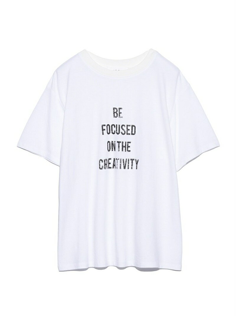 【SALE／50%OFF】かすれ4段ロゴプリントTシャツ Mila Owen ミラオーウェン トップス カットソー・Tシャツ ホワイト ブラウン【RBA_E】[Rakuten Fashion]のサムネイル