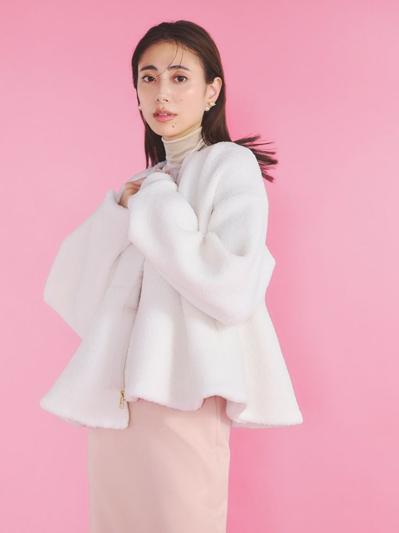 ボアペプラムジャケット CELFORD セルフォード ジャケット・アウター テーラードジャケット・ブレザー ホワイト ベージュ ブラウン【送料無料】[Rakuten Fashion]のサムネイル