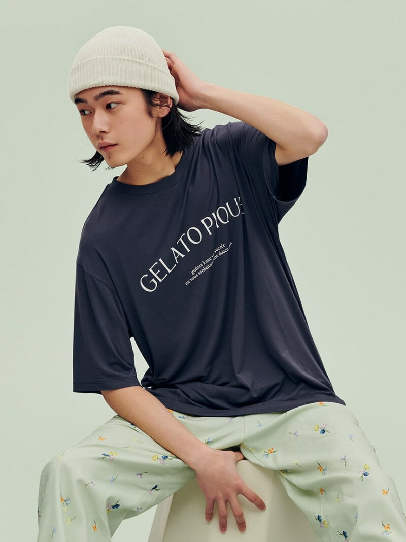 【HOMME】レーヨンロゴTシャツ gelato pique ジェラートピケ トップス カットソー Tシャツ グレー【送料無料】 Rakuten Fashion