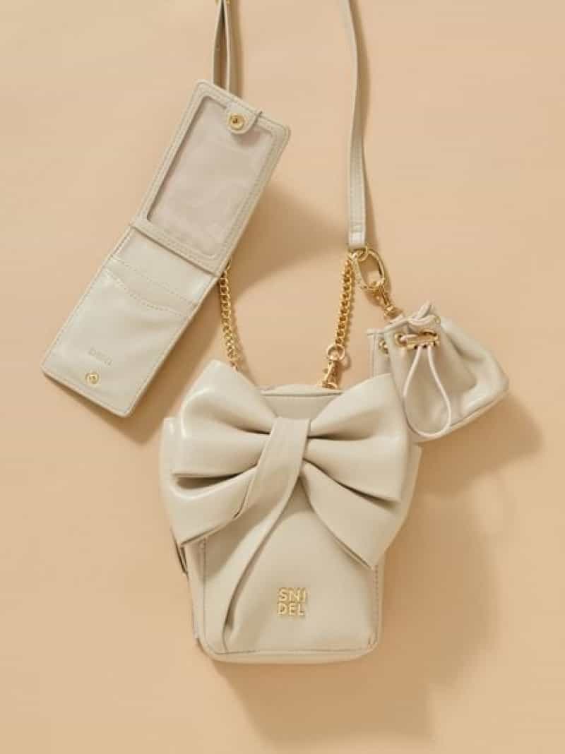 リボンマルチショルダー&ケースセット SNIDEL スナイデル バッグ ショルダーバッグ イエロー ブラック【送料無料】[Rakuten Fashion]