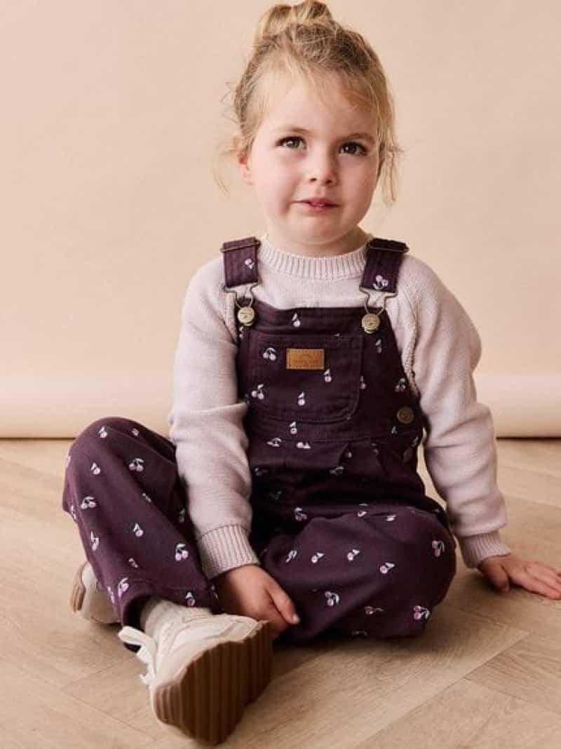 オーバーオールCherry Love Plum Embroidery JAMIE KAY ジェイミーケイ マタニティウェア・ベビー用品 ..