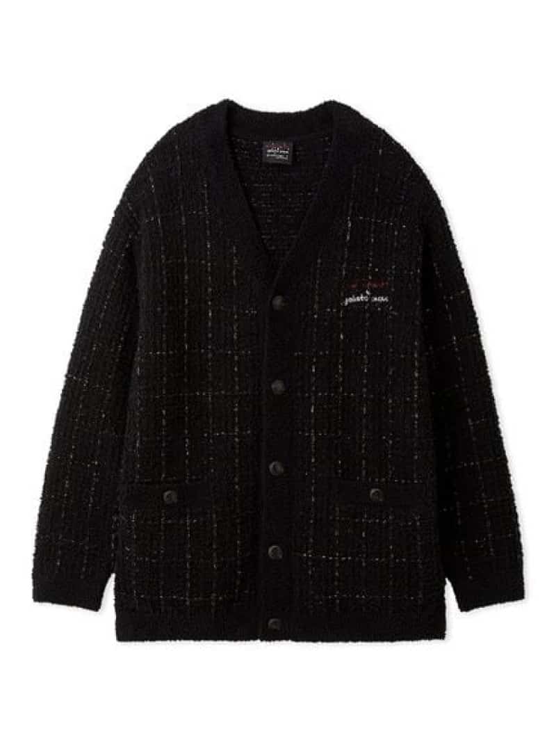 【JOEL ROBUCHON】【HOMME】ツイードモコカーディガン gelato pique ジェラートピケ インナー・ルームウェア その他のインナー・ルームウェア ブラック【先行予約】*【送料無料】[Rakuten Fashion]