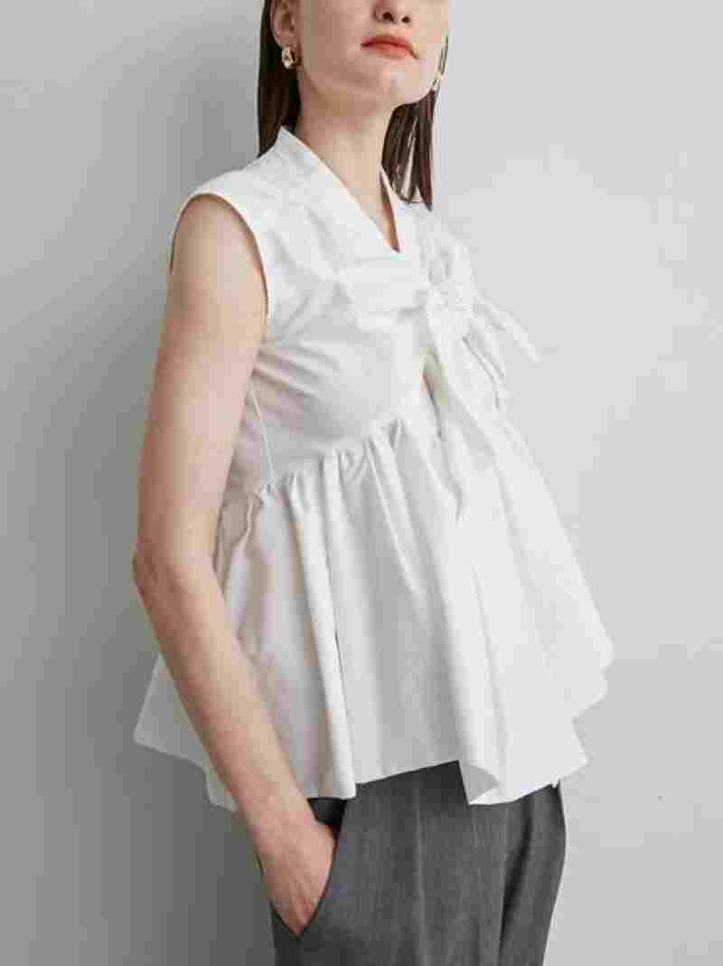 ノット シャツブラウス styling/ スタイリング トップス シャツ・ブラウス ホワイト グレー ブラック【送料無料】[Rakuten Fashion]のサムネイル