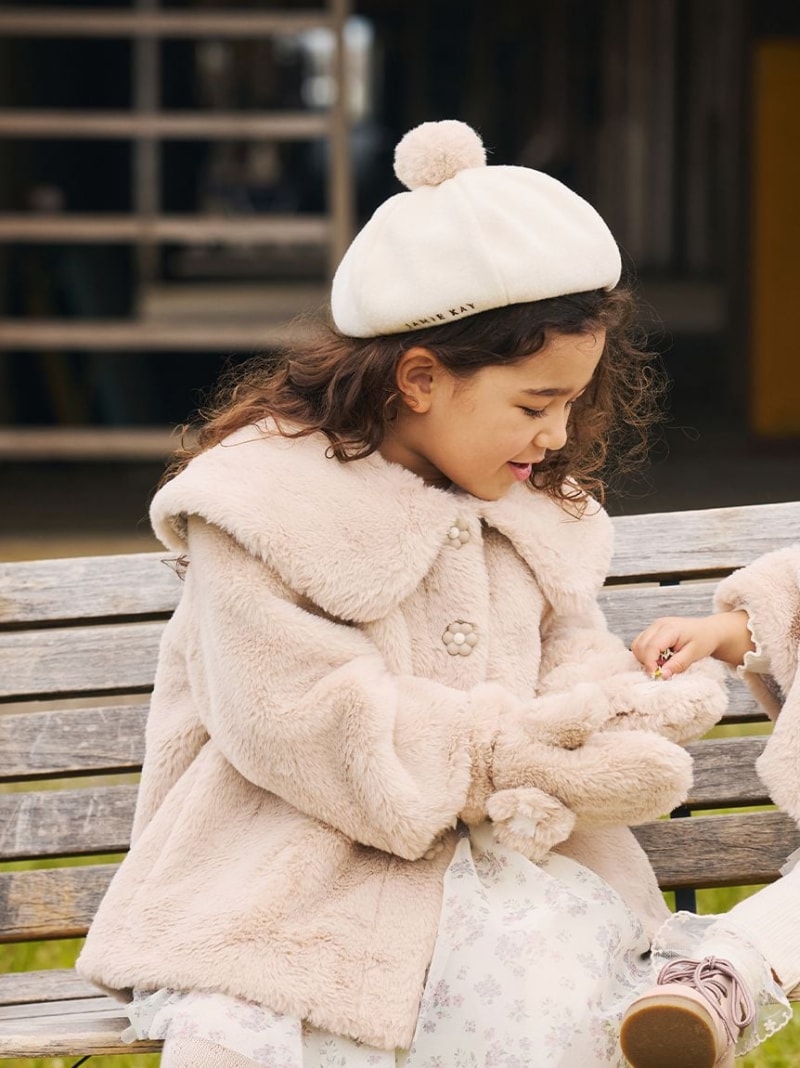 フェイクファー2wayコート JAMIE KAY ジェイミーケイ マタニティウェア・ベビー用品 ロンパース・カバ..