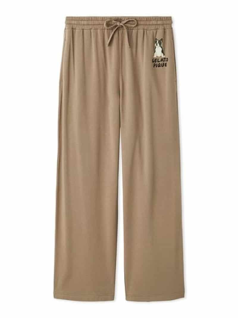 【HOMME】 DOGワンポイントプリントロングパンツ gelato pique ジェラートピケ パンツ その他のパンツ ネイビー【先行予約】*【送料無料】[Rakuten Fashion]