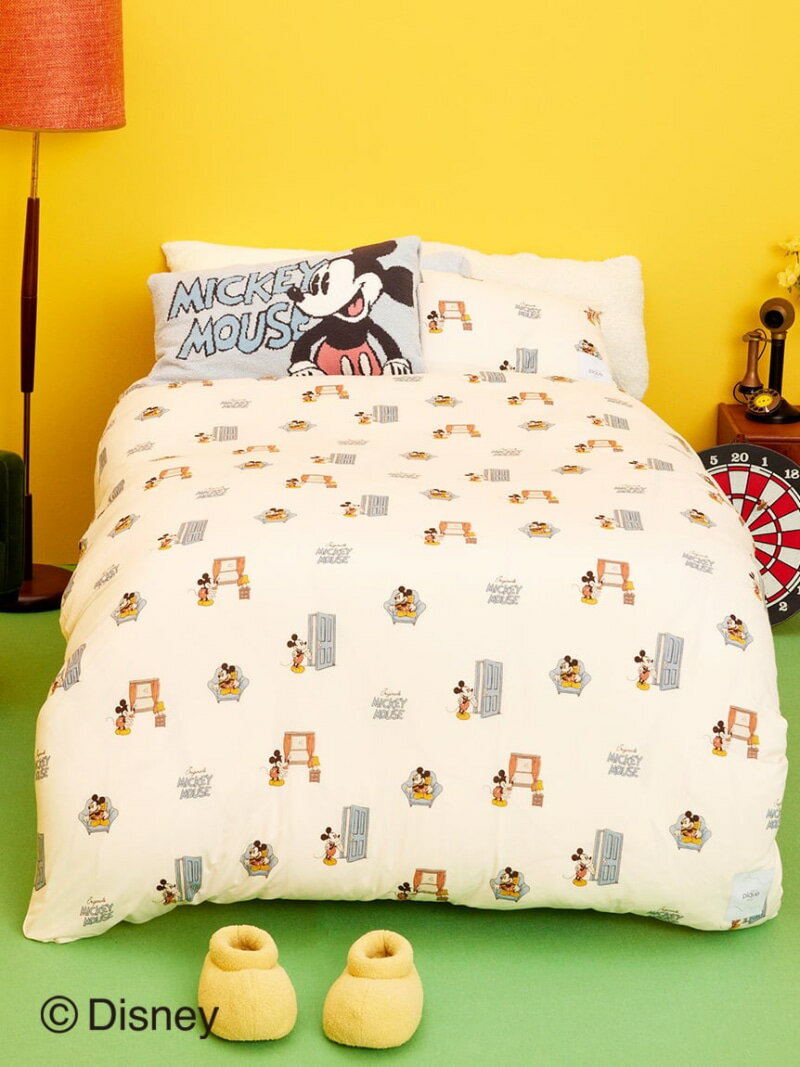 楽天USAGISTORE USAGIONLINE公式ストア【Sleep】Mickey&Donald/プリント3点セット（シングル） gelato pique Sleep ジェラートピケ インテリア・生活雑貨 その他のインテリア・生活雑貨 ホワイト【送料無料】[Rakuten Fashion]