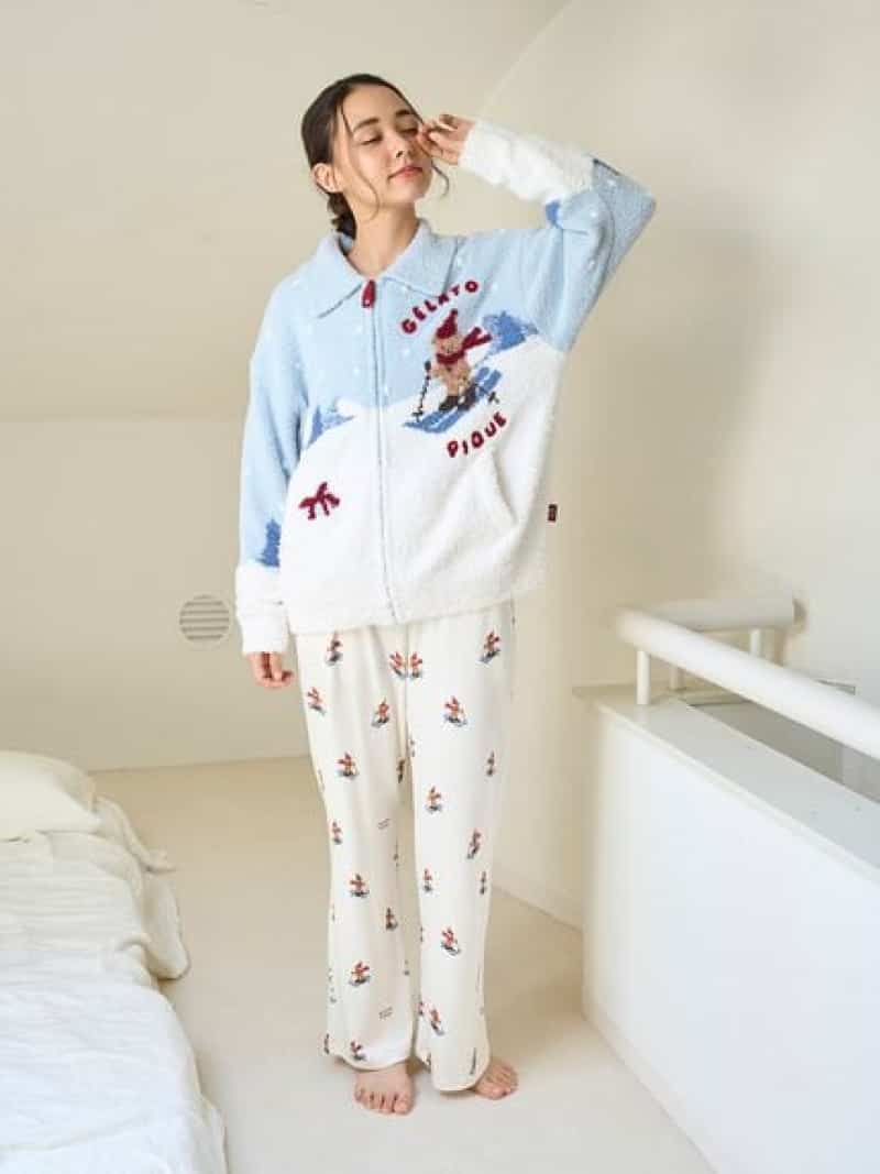 【HOLIDAY】スキーベア柄ロングパンツ gelato pique ジェラートピケ インナー・ルームウェア その他のインナー・ルームウェア【先行予約】*【送料無料】[Rakuten Fashion]