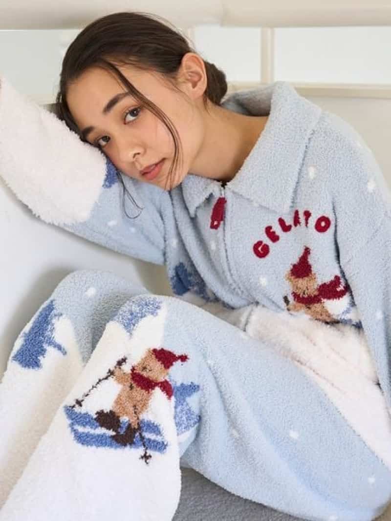 【HOLIDAY】スキーベアジャガードロングパンツ gelato pique ジェラートピケ インナー・ルームウェア ..