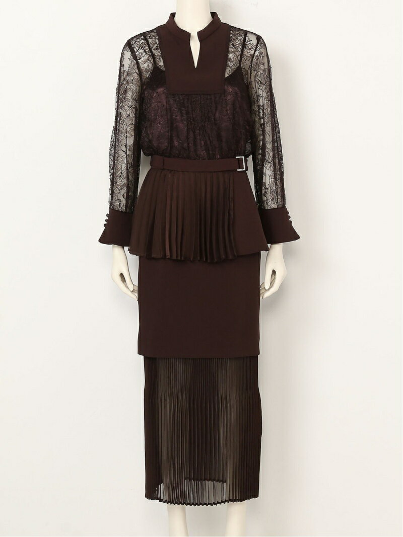 【SALE／45%OFF】コンビネーションドレス SNIDEL スナイデル ワンピース・ドレス その他のワンピース・ドレス ネイビー ブラウン【RBA_E】【送料無料】[Rakuten Fashion]のサムネイル