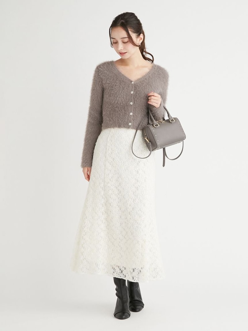 刺繍レースマーメイドスカート CELFORD セルフォード スカート その他のスカート ホワイト ブルー グレー【送料無料】[Rakuten Fashion]のサムネイル