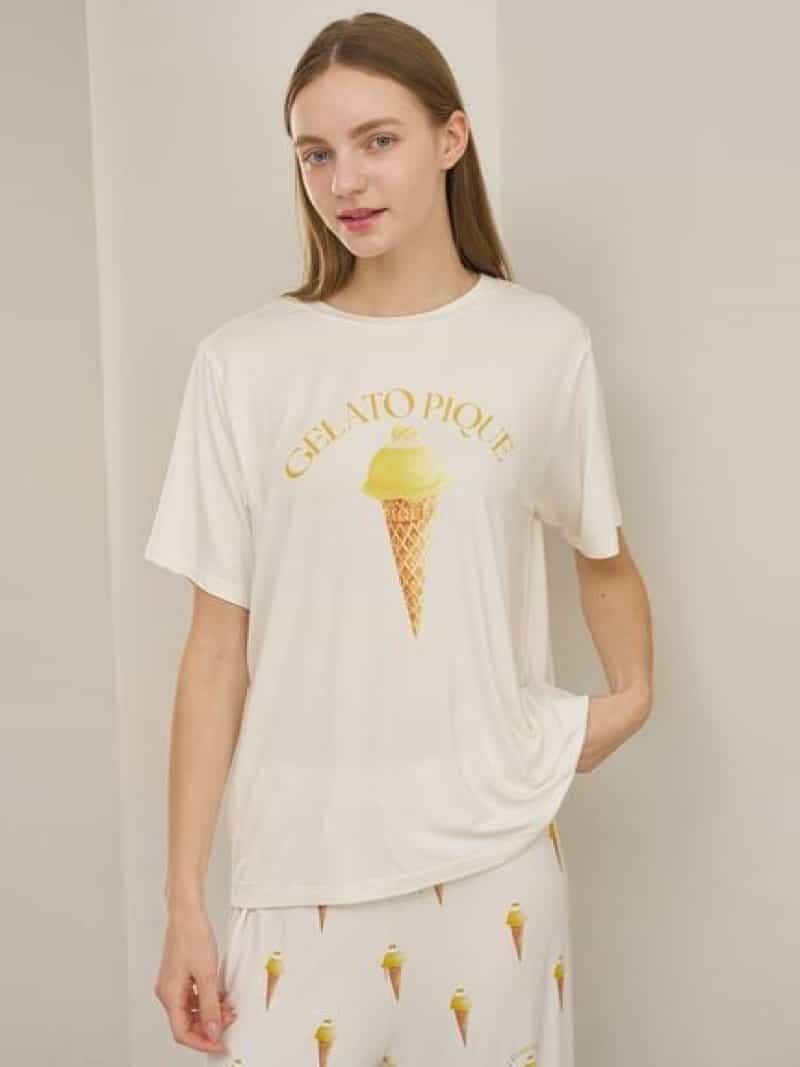樂天商城 - 【接触冷感】ソルベワンポイントTシャツ gelato pique ジェラートピケ インナー・ルームウェア その他のインナー・ルームウェア ピンク イエロー【送料無料】[Rakuten Fashion]