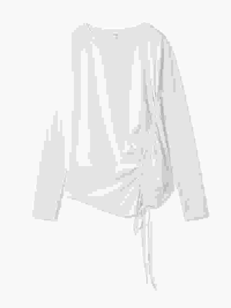 【emmi yoga】ドロストデザインロングTシャツ emmi エミ トップス カットソー・Tシャツ ホワイト ブルー【送料無料】[Rakuten Fashion]のサムネイル